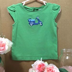 Janie and Jack Scooter Top 18M Green
